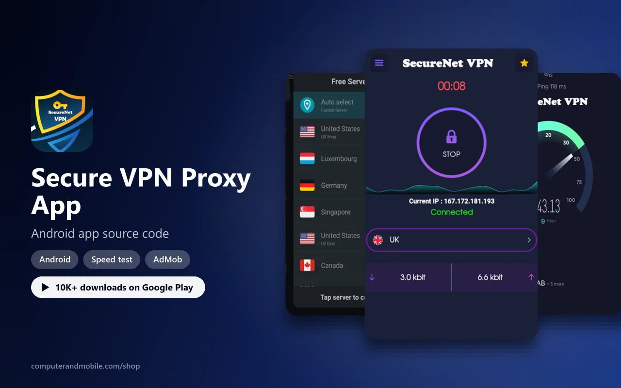 Secure VPN Proxy App Source Code source code screenshot