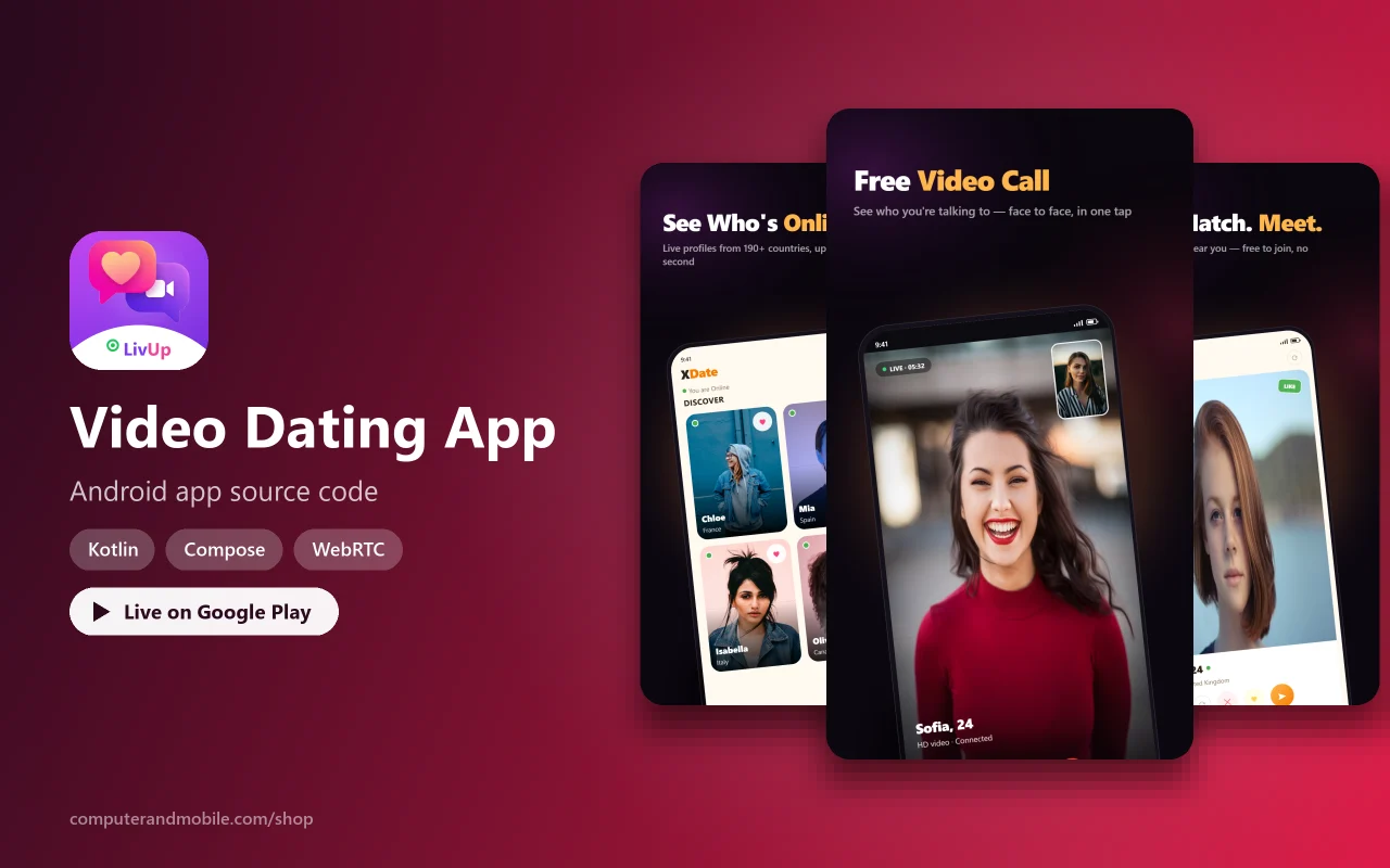 Video Dating App Source Code in Kotlin source code screenshot