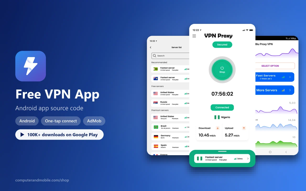VPN App Source Code for Android (OpenVPN + WireGuard) source code screenshot