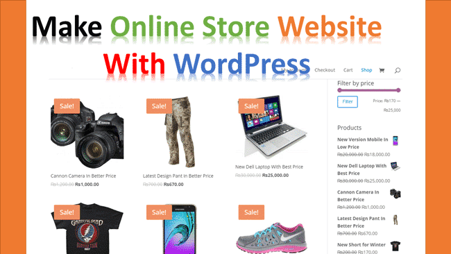 make an ecommerce website